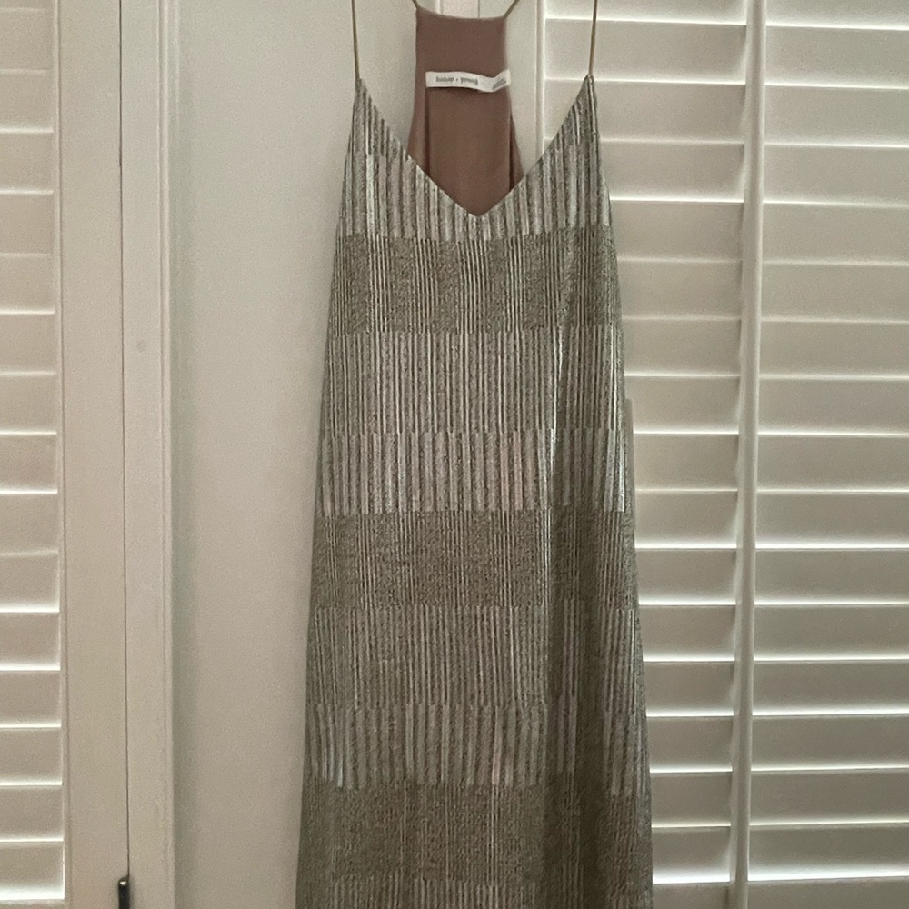 Bishop + Young metallic slip dress